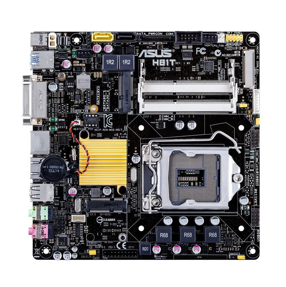 MBH81TR2S ASUS H81T R2.0/CSM Socket LGA 1150 Intel H81 Chipset Core i7 / i5 / i3 / Pentium / Celeron Processors Support DDR3 2x DIMM 1x SATA 3.0Gb/s Thin Mini-ITX Motherboard (Refurbished)