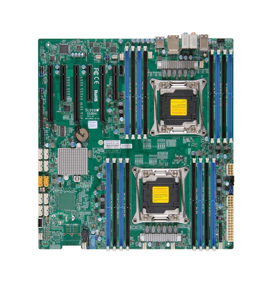 MBX10DAI SuperMicro X10DAI Dual Socket LGA2011 Intel C612 Chipset Intel Xeon E5-2600 v4/v3 Processors Support DDR4 16x DIMM 10x SATA3 6.0Gb/s E-ATX Server Motherboard (Refurbished)