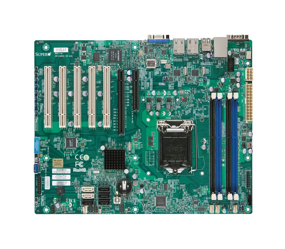 MBX10SLA SuperMicro X10SLA-F Socket LGA 1150 Intel C222 Chipset Intel Xeon E3-1200 v3/v4 4th Generation Core i3/ Pentium / Celeron Processors Support DDR3 4x DIMM 2x SATA 6.0Gb/s ATX Server Motherboard (Refurbished)