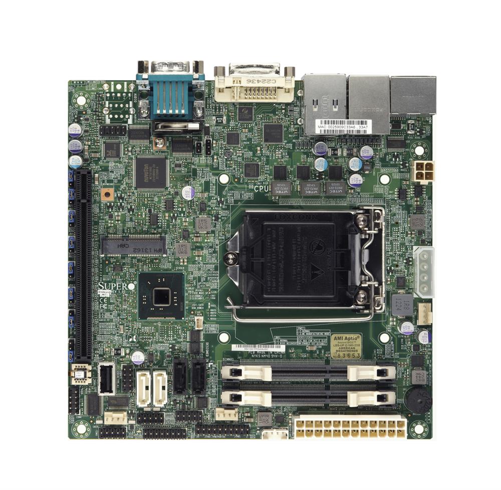 MBX10SLV SuperMicro X10SLV Socket LGA1150 Intel H81 Express Chipset 4th Generation Core i7 / i5 / i3 / Pentium / Celeron Processors Support DDR3 2xDIMM 2x SATA3 6.0Gb/s Mini-ITX Motherboard (Refurbished)