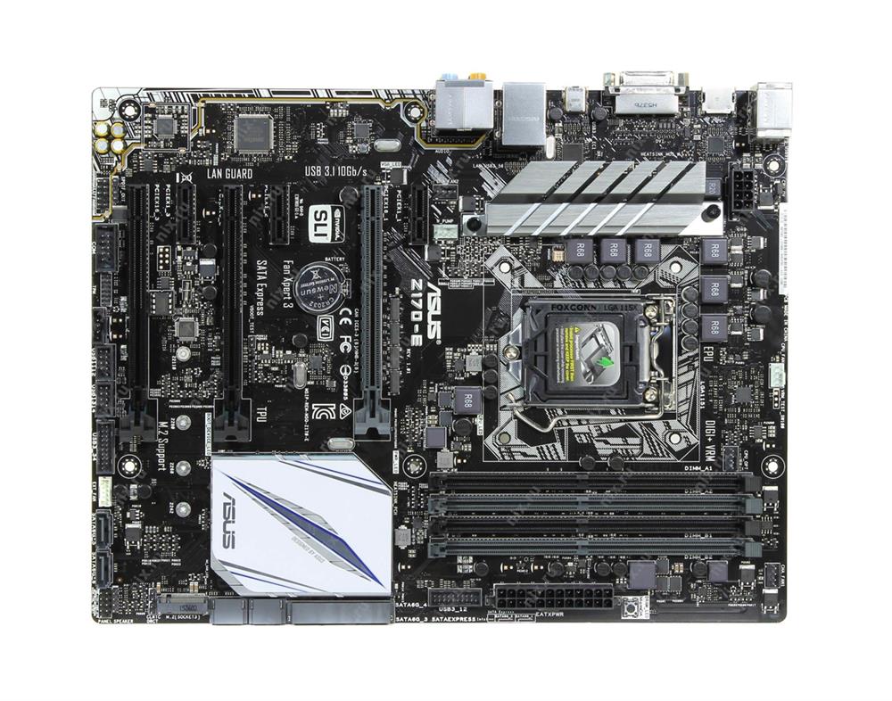 MBZ170E ASUS Z170-E Socket LGA 1151 Intel Z170 Chipset 7th/6th Generation Core i7 / i5 / i3 / Pentium / Celeron Processors Support DDR4 4x DIMM 6x SATA 6.0Gb/s ATX Motherboard (Refurbished)