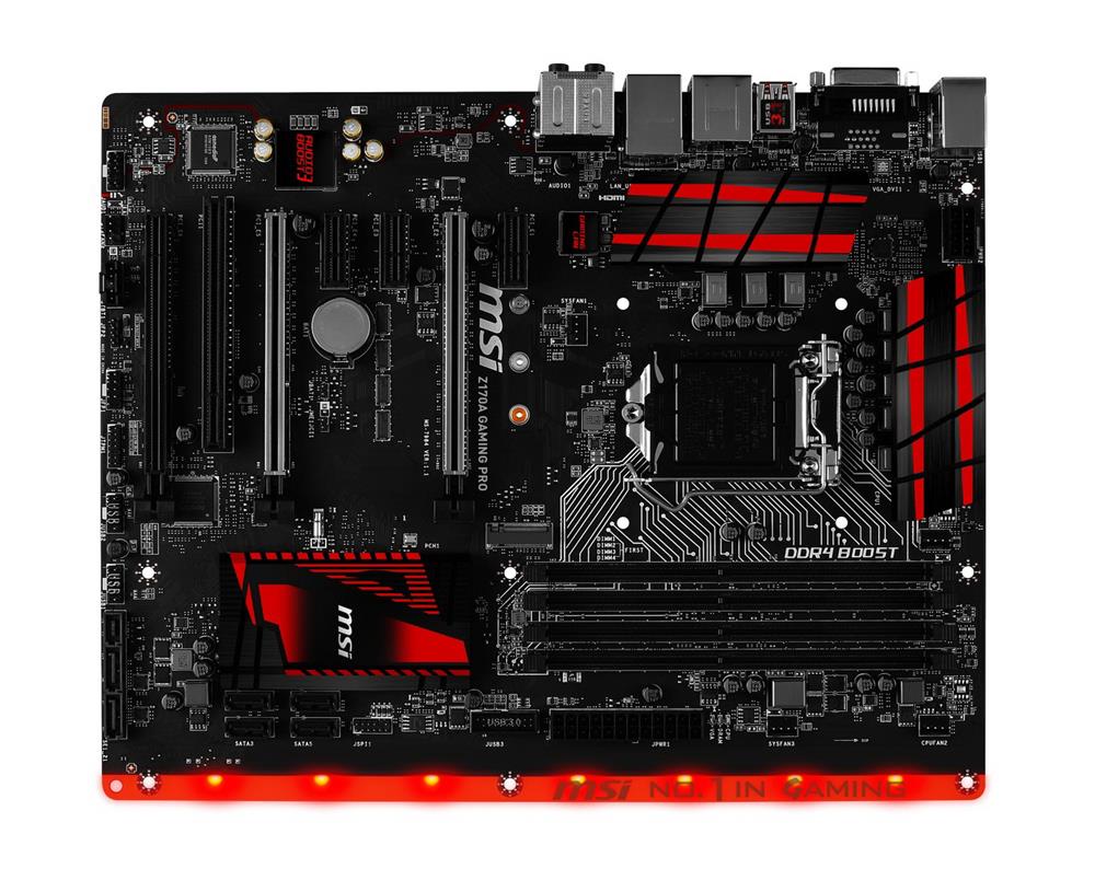 MBZ17AGPR MSI Z170A GAMING PRO Socket LGA 1151 Intel Z170 Express Chipset 6th Generation Core i7 / i5 / i3 / Pentium / Celeron Processors Support DDR4 4x DIMM 6x SATA 6.0Gb/s ATX Motherboard (Refurbished)