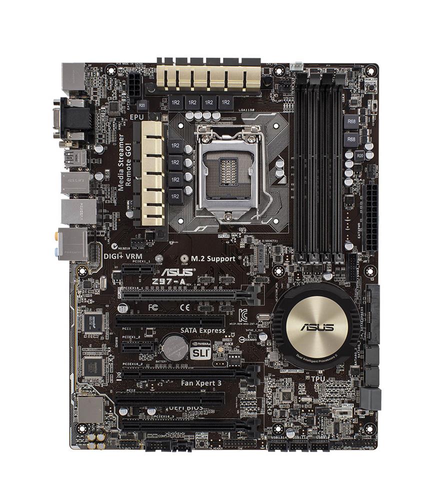 MBZ97A ASUS Z97-A Socket LGA 1150 Intel Z97 Chipset 5th/ New 4th/4th Generation Core i7 / i5 / i3 / Pentium / Celeron Processors Support DDR3 4x DIMM 4x SATA 6.0Gb/s ATX Motherboard (Refurbished)