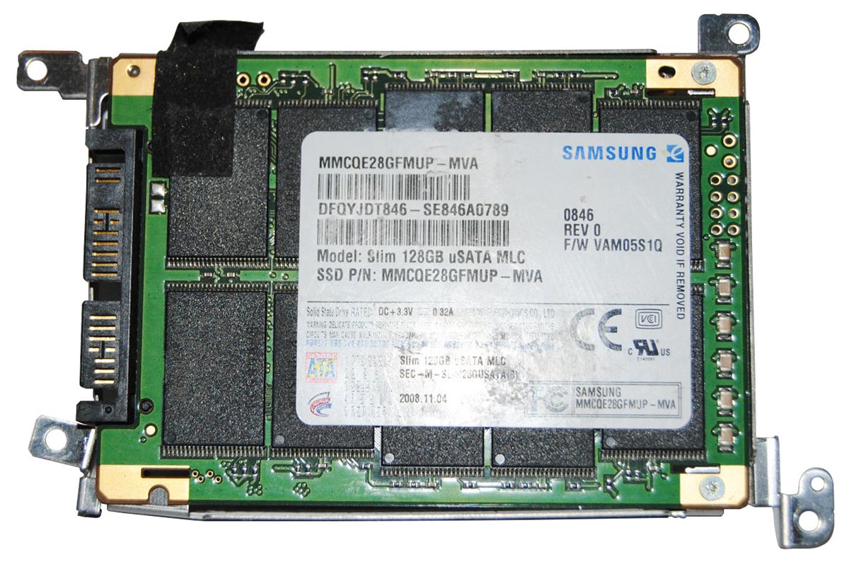 MMCQE28GFMUP-MVA Samsung PM410 Series 128GB MLC SATA 3Gbps uSATA 1.8-inch Internal Solid State Drive (SSD)