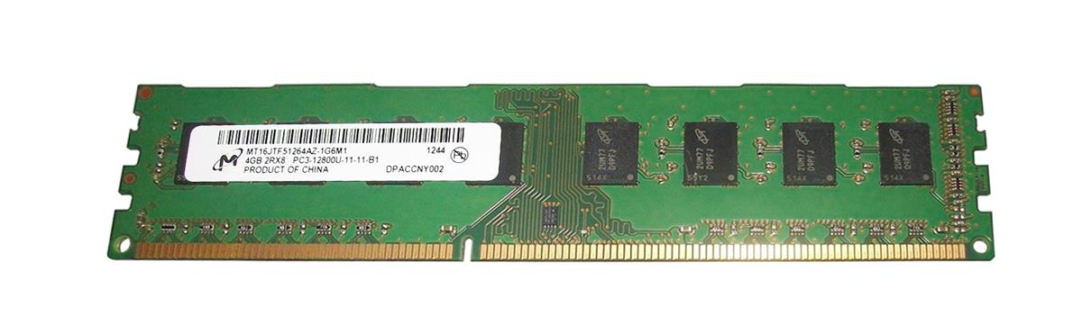 MT16JTF51264AZ-1G6 Micron 4GB PC3-12800 DDR3-1600MHz non-ECC Unbuffered CL11 240-Pin DIMM Dual Rank Memory Module