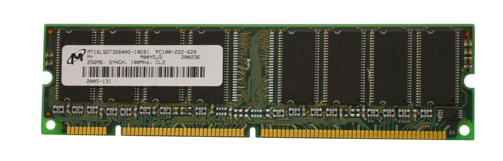 MT16LSDT3264AG-10EB1 Micron 256MB PC100 100MHz non-ECC Unbuffered CL2 3.3V 168-Pin DIMM Memory Module