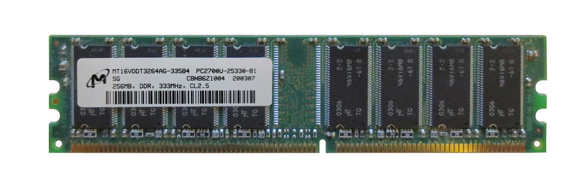 M4L-PC1333ND1D825D-256M M4L Certified 256MB 333MHz DDR PC2700 Non-ECC CL2.5 184-Pin Dual Rank x8 DIMM
