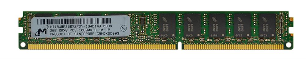 MT18JBF25672PDY-1G4 Micron 2GB PC3-10600 DDR3-1333MHz ECC Registered CL9 240-Pin DIMM Very Low Profile (VLP) Dual Rank Memory Module