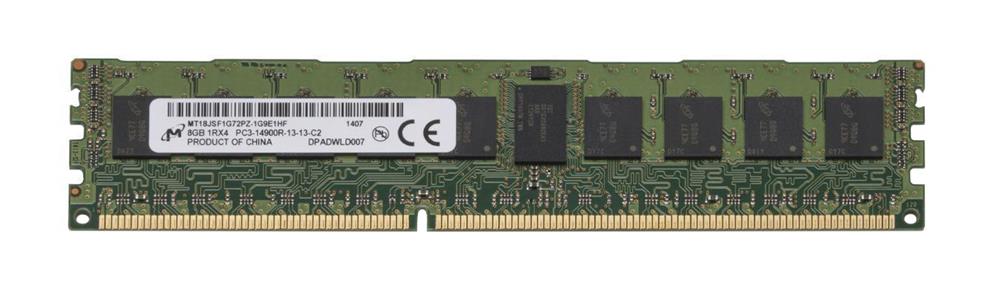 MT18JSF1G72PZ-1G9E1HF Micron 8GB PC3-14900 DDR3-1866MHz ECC Registered CL13 240-Pin DIMM Single Rank Memory Module