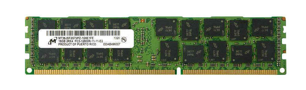 MT36JSF2G72PZ-1G6E1FE Micron 16GB PC3-12800 DDR3-1600MHz ECC Registered CL11 240-Pin DIMM Dual Rank Memory Module