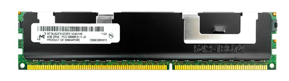 MT36JSZF51272PZ-1G4G1HE Micron 4GB PC3-10600 DDR3-1333MHz ECC Registered CL9 240-Pin DIMM Dual Rank Memory Module