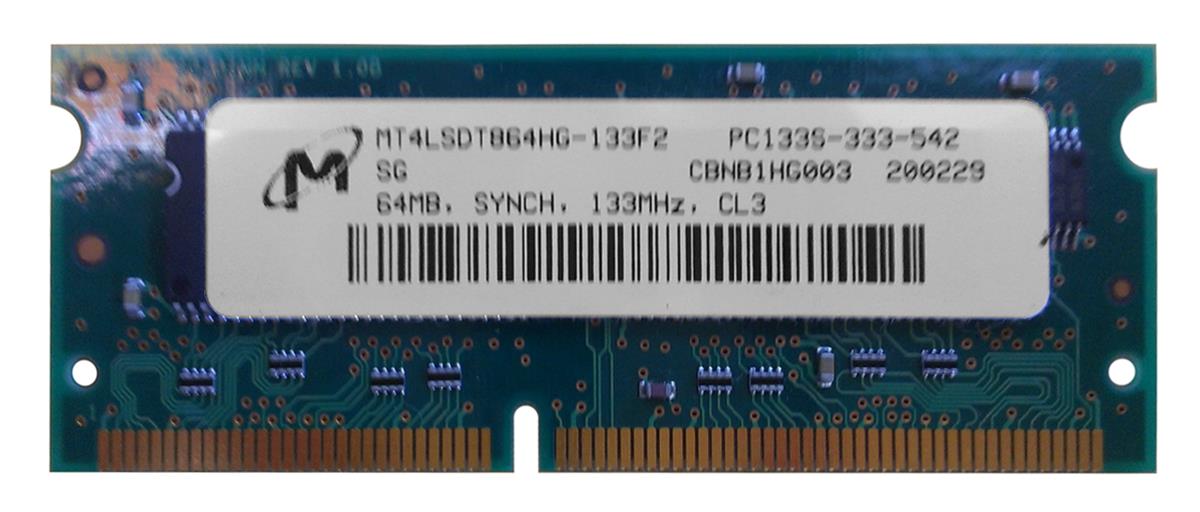 M4L-PC133NSD163S-64M M4L Certified 64MB 133MHz PC133 Non-ECC CL3 144-Pin x16 SoDimm
