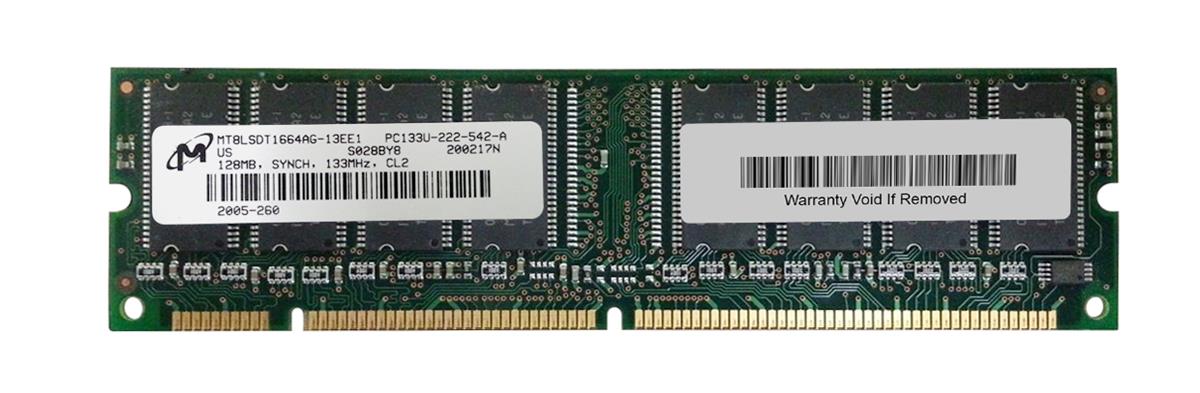 MT8LSDT1664AG-13EE1 Micron 128MB PC133 133MHz non-ECC Unbuffered CL2 168-Pin DIMM Memory Module