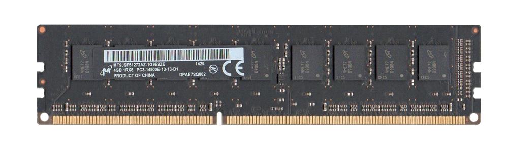 MT9JSF51272AZ-1G9E2ZE Micron 4GB PC3-14900 DDR3-1866MHz ECC Unbuffered CL13 240-Pin DIMM Single Rank Memory Module