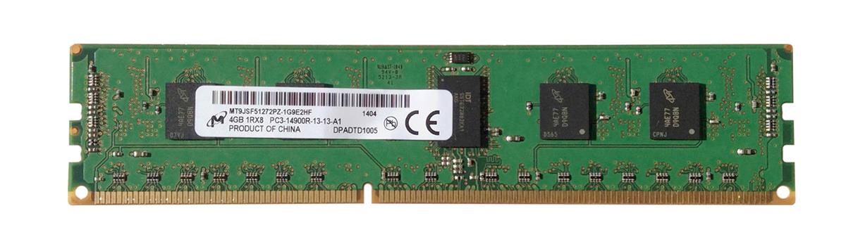MT9JSF51272PZ-1G9 Micron 4GB PC3-14900 DDR3-1866MHz ECC Registered CL13 240-Pin DIMM Single Rank Memory Module