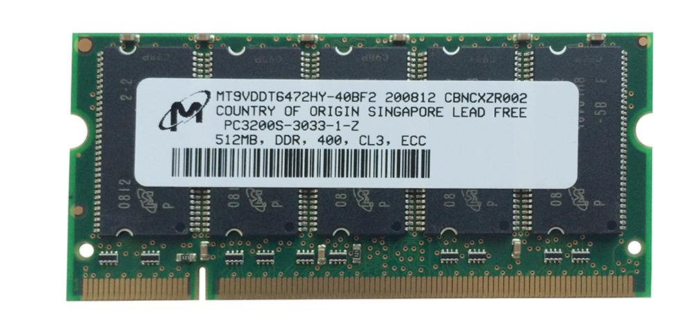 M4L-PC1400ED1S83S-512M M4L Certified 512MB 400MHz DDR PC320 ECC CL3 200-Pin Single Rank x8 SoDimm