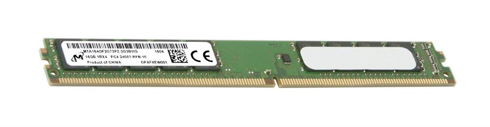 MTA18ADF2G72AZ-2G3B1 Micron 16GB PC4-19200 DDR4-2400MHz ECC Unbuffered CL17 288-Pin DIMM 1.2V Very Low Profile (VLP) Dual Rank Memory Module