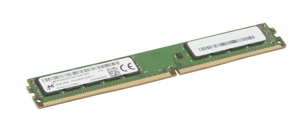 MTA18ADF2G72AZ-2G6H1 Micron 16GB PC4-21300 DDR4-2666MHz ECC Unbuffered CL19 288-Pin DIMM 1.2V Very Low Profile (VLP) Dual Rank Memory Module