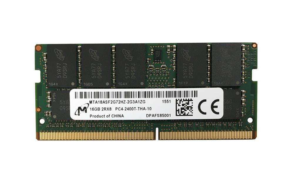 MTA18ASF2G72HZ-2G3A1 Micron 16GB PC4-19200 DDR4-2400MHz ECC Unbuffered CL17 260-Pin SoDimm 1.2V Dual Rank Memory Module