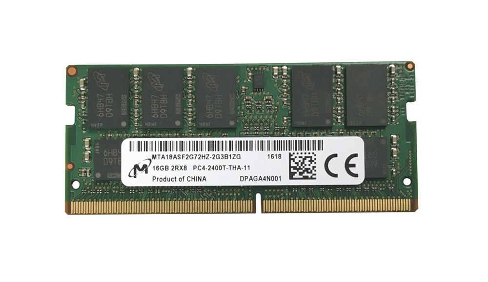 MTA18ASF2G72HZ-2G3B1 Micron 16GB PC4-19200 DDR4-2400MHz ECC Unbuffered CL17 260-Pin SoDimm 1.2V Dual Rank Memory Module
