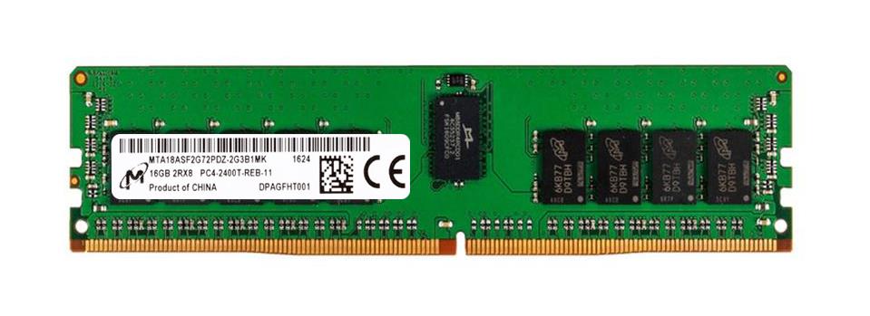 MTA18ASF2G72PDZ-2G3B1MK Micron 16GB PC4-19200 DDR4-2400MHz Registered ECC CL17 288-Pin DIMM 1.2V Dual Rank Memory Module