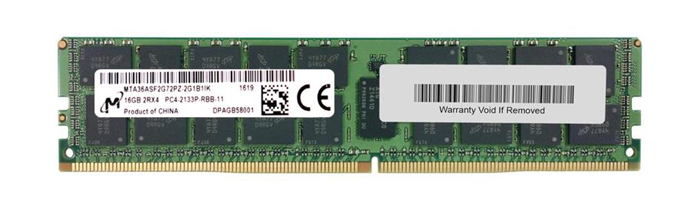 MTA36ASF2G72PZ-2G1B1 Micron 16GB PC4-17000 DDR4-2133MHz Registered ECC CL15 288-Pin DIMM 1.2V Dual Rank Memory Module