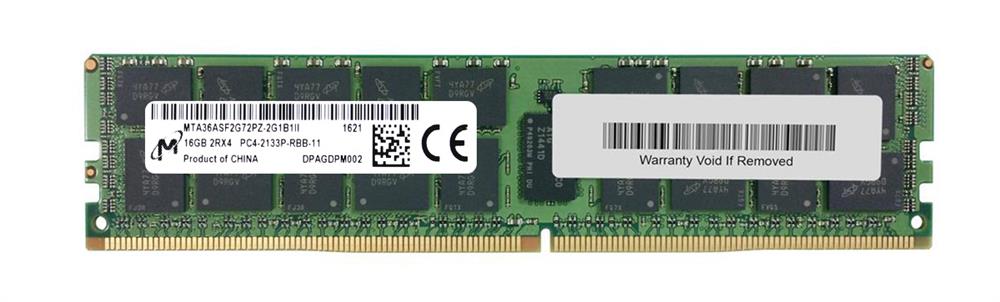 MTA36ASF2G72PZ-2G1B1II Micron 16GB PC4-17000 DDR4-2133MHz Registered ECC CL15 288-Pin DIMM 1.2V Dual Rank Memory Module