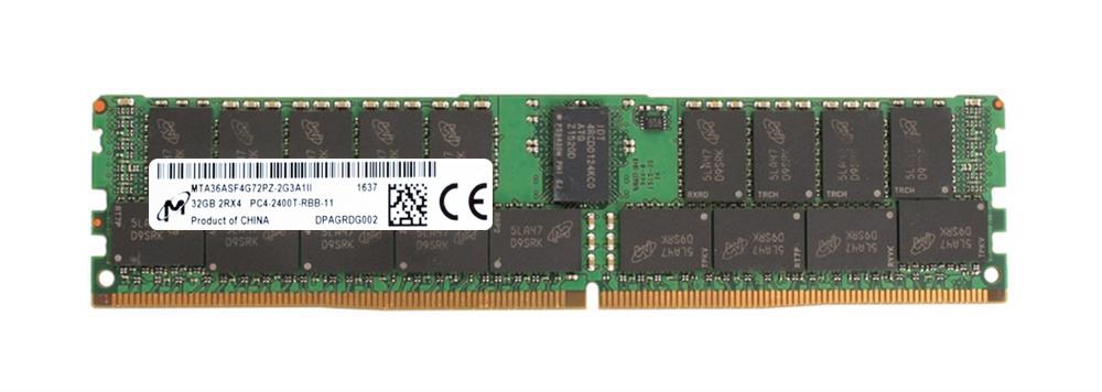MTA36ASF4G72PZ-2G3A1II Micron 32GB PC4-19200 DDR4-2400MHz Registered ECC CL17 288-Pin DIMM 1.2V Dual Rank Memory Module