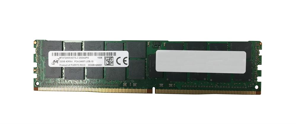 MTA72ASS4G72LZ-2G3A2 Micron 32GB PC4-19200 DDR4-2400MHz Registered ECC CL17 288-Pin Load Reduced DIMM 1.2V Quad Rank Memory Module