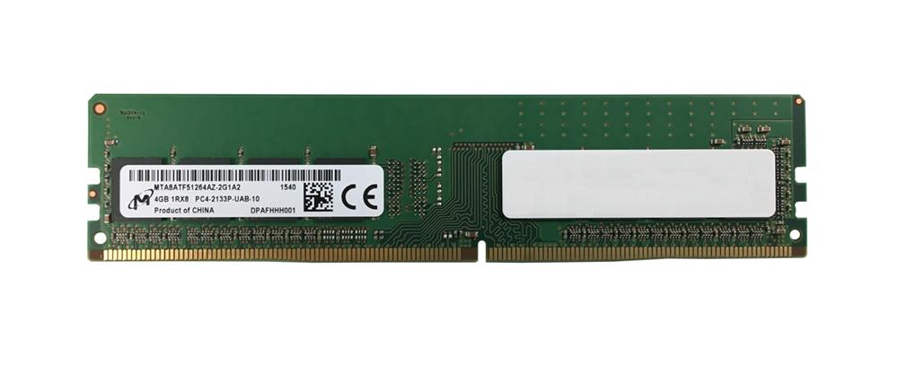 MTA8ATF51264AZ-2G1A2 Micron 4GB PC4-17000 DDR4-2133MHz non-ECC Unbuffered CL15 288-Pin DIMM 1.2V Single Rank Memory Module
