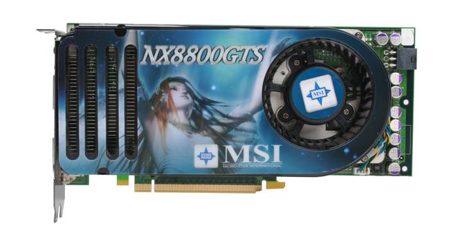 NX8800GTS-T2D320E-HD MSI GeForce 8800GTS 320MB GDDR3 320-bit 1600MHz Memory Dual-link DVI Support HDTV/HDCP Support TV-out + Dual DVI Connectors Video Graphics Card