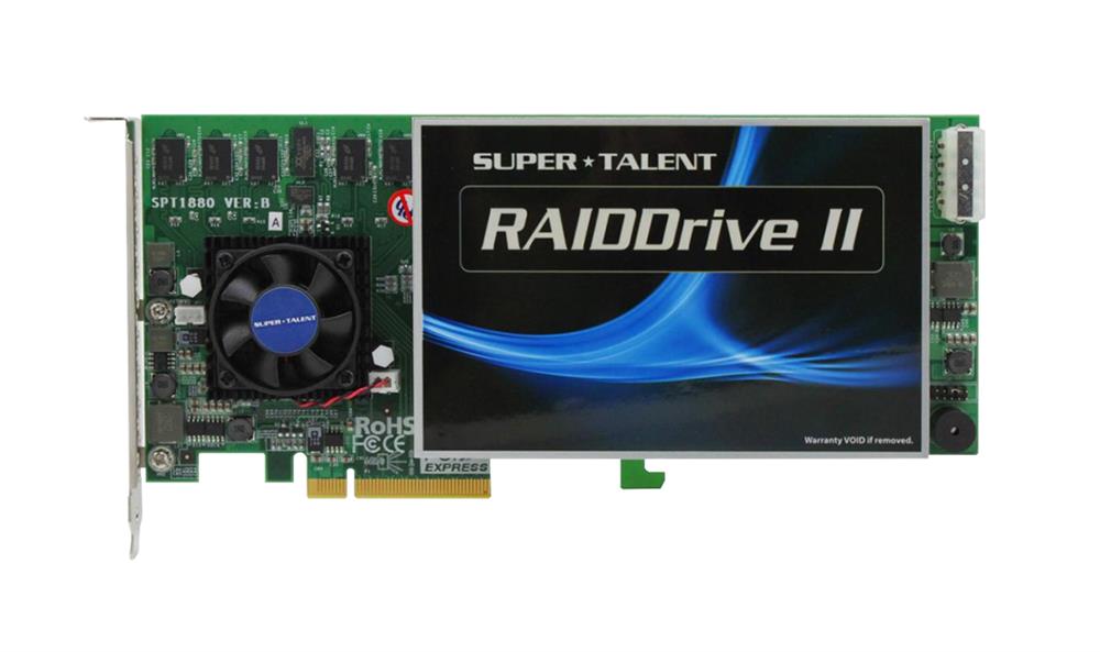 R2S01T1 Super Talent RAIDDrive II Series 1TB MLC PCI Express 2.0 x8 RAID Level 0 Add-in Card Solid State Drive (SSD)