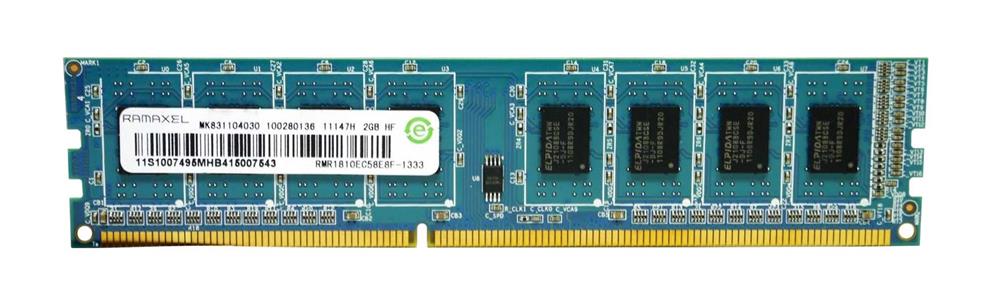 RMR1810EC58E8F-1333 Ramaxel 2GB PC3-10600 DDR3-1333MHz non-ECC Unbuffered CL9 240-Pin DIMM Single Rank Memory Module