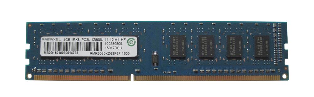 RMR5030KD68F9F-1600 Ramaxel 4GB PC3-12800 DDR3-1600MHz non-ECC Unbuffered CL11 240-Pin DIMM 1.35V Low Voltage Single Rank Memory Module