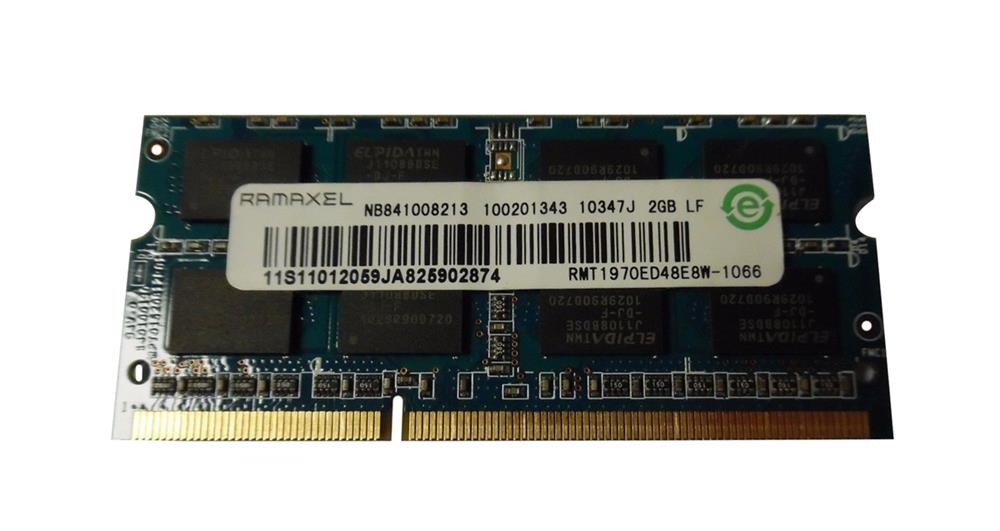 RMT1970ED48E8W-1066 Ramaxel 2GB PC3-8500 DDR3-1066MHz non-ECC Unbuffered CL7 204-Pin SoDimm Dual Rank Memory Module