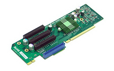 RSC-R2UU-UA3E8 Supermicro 1 UIO & 3 PCI Express x8 Slot Riser Card Left Side