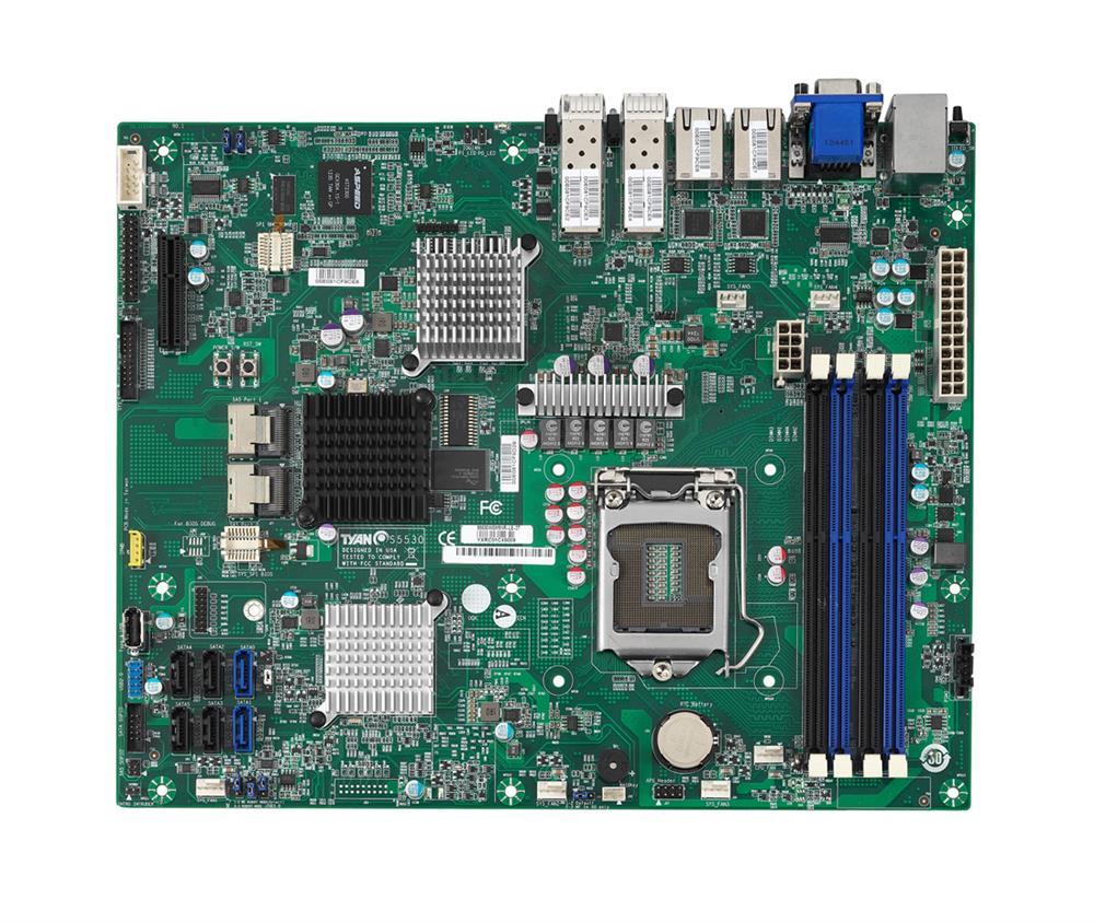 S5530 Tyan Socket LGA1150 Intel C222 Chipset Xeon E3-1200 v3 / 4th Gen Core i3 series Processors Support DDR3 4x DIMM 6x SATA Server Motherboard (Refurbished)