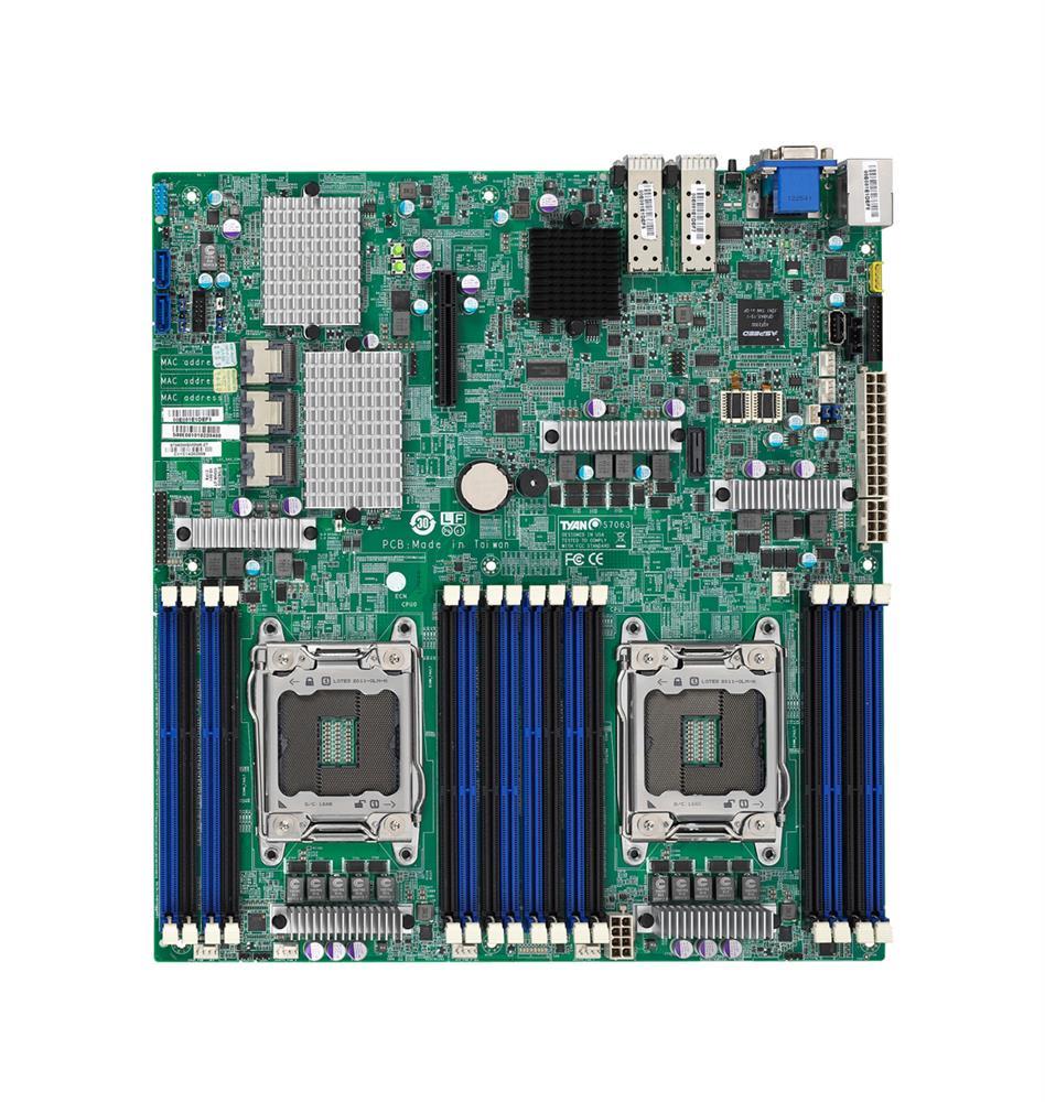 S7063 Tyan Socket LGA 2011 Intel C602 Chipset Intel Xeon E5-2600/E5-2600 v2 Series Processors Support 16x DIMM 2x10GbE 6x SATA EATX Server Motherboard (Refurbished)