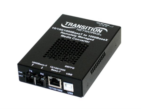SBFFG1040-100-NA Transition 10/100/1000Base-T (RJ-45) to 100/1000Base-X SFP Slot (Empty) for OAM / IP-Based 1000 Bridging Stand-Alone Media Converter