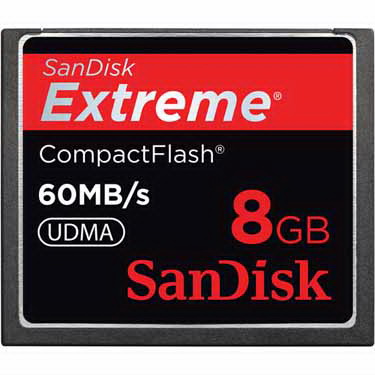 SDCFAB-008G SanDisk 8GB Extreme UDMA 60MB/s CompactFlash (CF) Memory Card