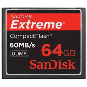 SDCFX-064G-A61 SanDisk 64GB Extreme 60MB/s UDMA CompactFlash (CF) Memory Card