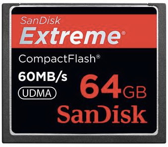 SDCFX-064G-X46 SanDisk 64GB Extreme UDMA 60MB/s CompactFlash (CF) Memory Card