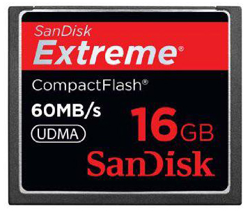 SDCFX2-016G-X46 SanDisk Extreme 16GB CompactFlash 60MB/s Class 6 Flash Memory Card (2-Pack)