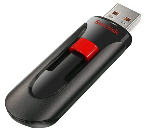 SDCZ60-064G-B35 SanDisk Cruzer Glide 64GB USB 2.0 Flash Drive (Black / Red)