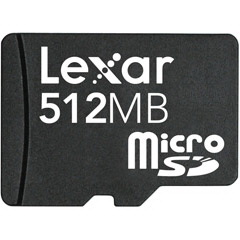 SDMI512-624 Lexar 512MB MicroSD Flash Memory Card