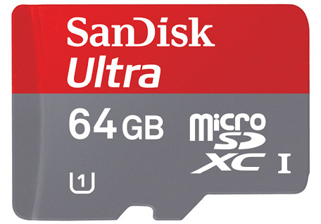 SDSDQUI-064G-A11 SanDisk 64GB Ultra microSDXC UHS-I Class 10 Flash Memory Card