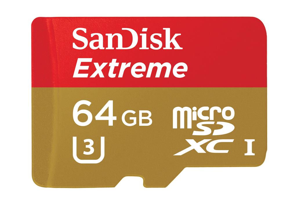 SDSDQXN-064G-G46A SanDisk Extreme 64GB Class 10 microSDXC UHS-I Flash Memory Card