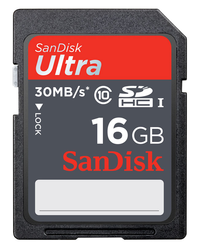 SDSDU-016G-U46 Sandisk 16GB Ultra SDHC 30Mbps Class 10 Flash Memory Card