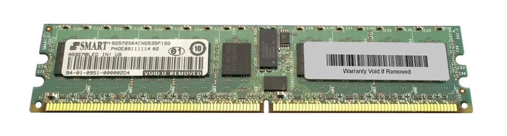 SG572564CNG535P1SF Smart Modular 2GB PC2-5300 DDR2-667MHz ECC Registered CL5 240-Pin DIMM Dual Rank Memory Module
