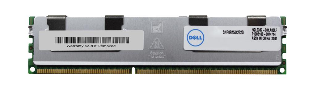 SNP0R45JC/32G Dell 32GB PC3-10600 DDR3-1333MHz ECC Registered CL9 240-Pin DIMM 1.35V Low Voltage Quad Rank Memory Module